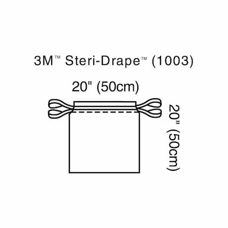 3M Steri-Drape Surgical Drape Isolation Drape 20 W X 20 L Inch Sterile, 40PK 1003